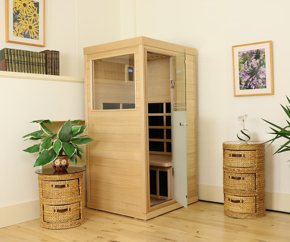Evolve Mini Small 1 person infrared sauna for home use Evolve Mini Small 1 person infrared sauna for home use