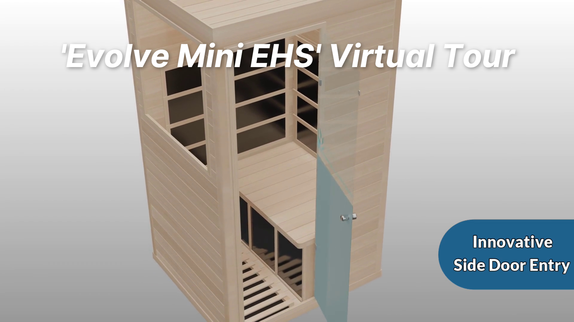 360° Virtual Tour of our Evolve Mini Infrared Sauna - Inside and Out